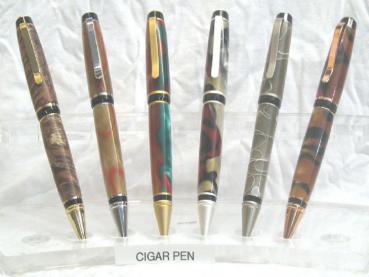 Bausatz 10x Drehkugelschreiber 6c Cigar Pen Chrome