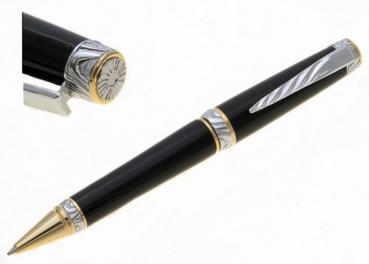 Bausatz 10x Drehkugelschreiber 6cF Fancy Chrome mit 24k Gold