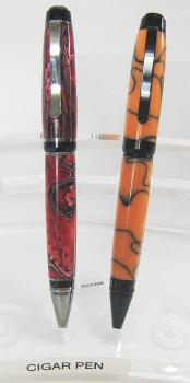 Bausatz 10x Drehkugelschreiber 6bc Cigar Pen Black Chrom