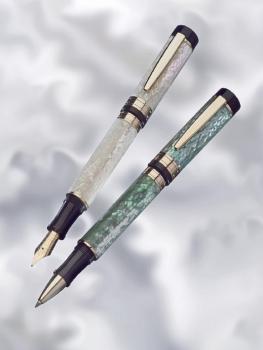 Bausatz Füllfederhalter 17aTGABA Titanium Gold & Pen Blank A