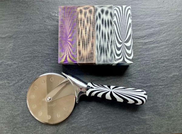 Pen Blank Cast Polyester Festival lila mit gold glitter Stre