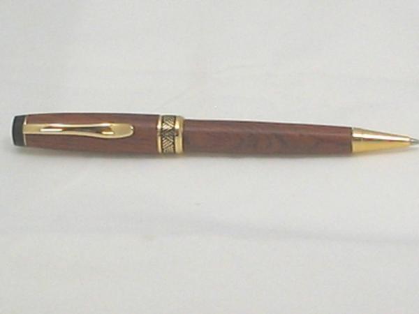 Bausatz Drehkugelschreiber 8a 24K Gold Artdeco Streifen