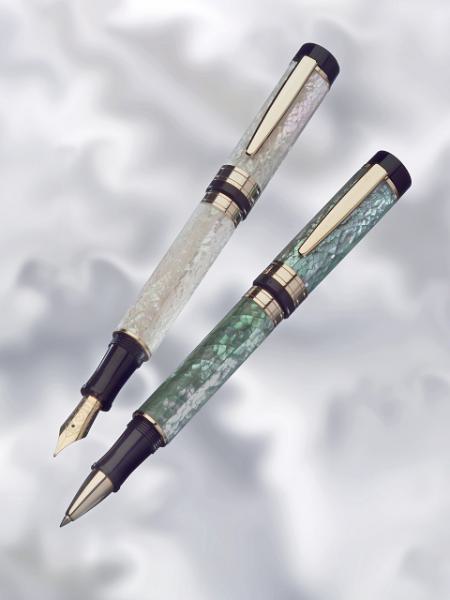 Bausatz Füllfederhalter 17aTGABA Titanium Gold & Pen Blank A