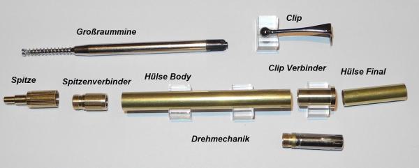 Bausatz 10x Drehkugelschreiber GC Indi in gun nickel