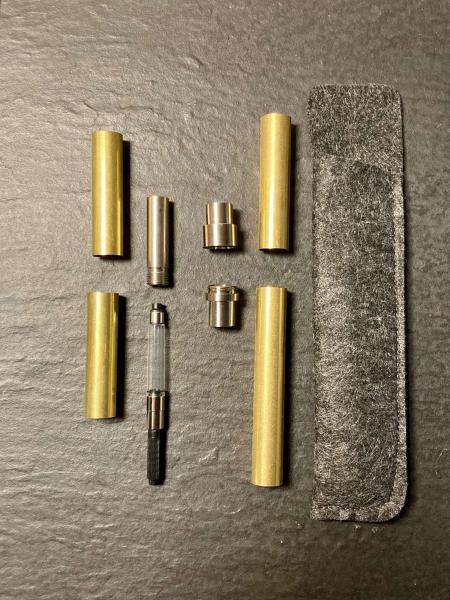 Bausatz Füllfederhalter Notarius Edelstahl Griffstück gerade